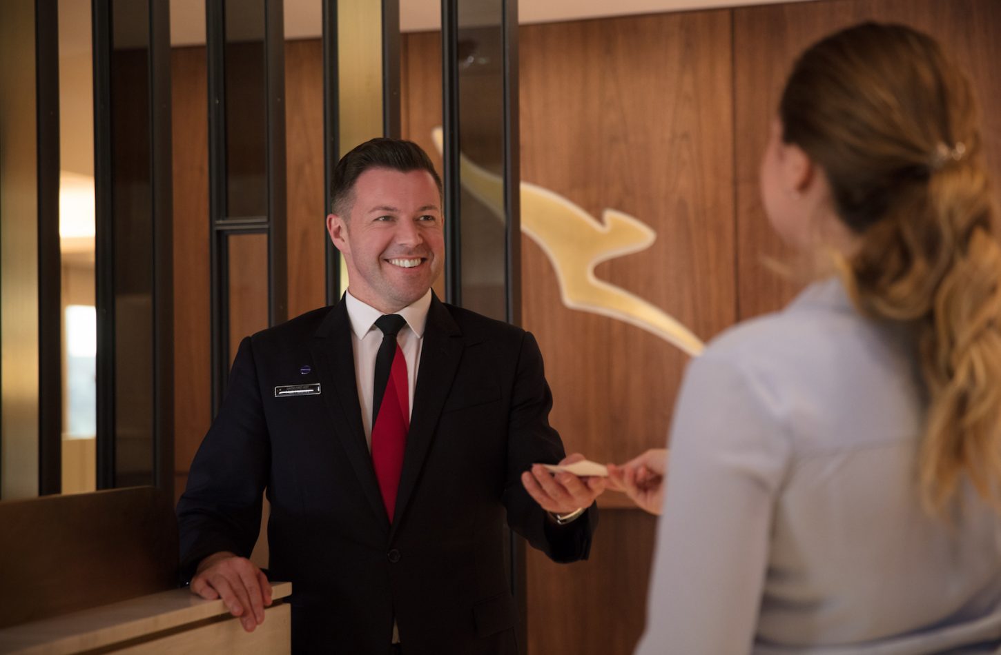 qantas Entrance lounge host