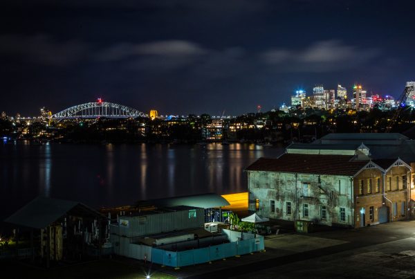 Sydney skyline from Cockatoo Island.