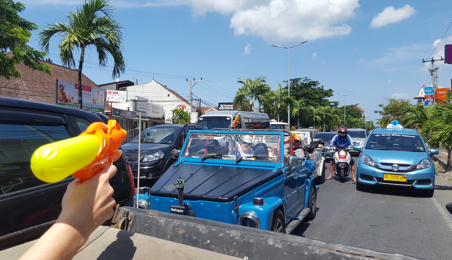 1Vintage VW with water pistols